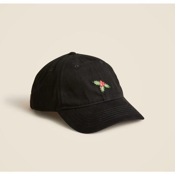 J Crew Embroidered Canvas Cotton Baseball Cap Hat US Men's One Size New - Picture 1 of 9